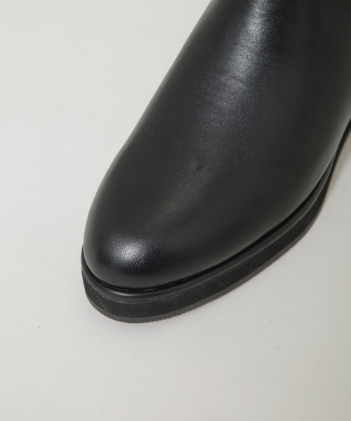 NANO universe（ナノユニバース）の「サイドゴアフラットブーツ（ブーツ・レディース・ブラウン/ブラック・37/36/38）」の4枚目の写真