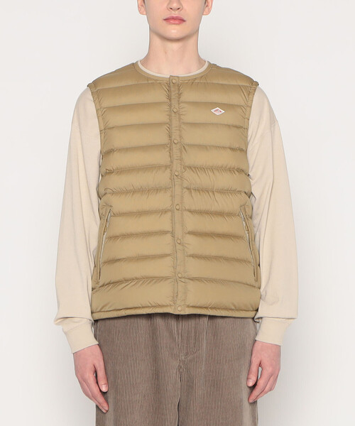 オーダーお休み中☆t☆　DOWN VEST ベージュ 楽天市場】【正規取扱店】ダントン インナーダウンクルーネック