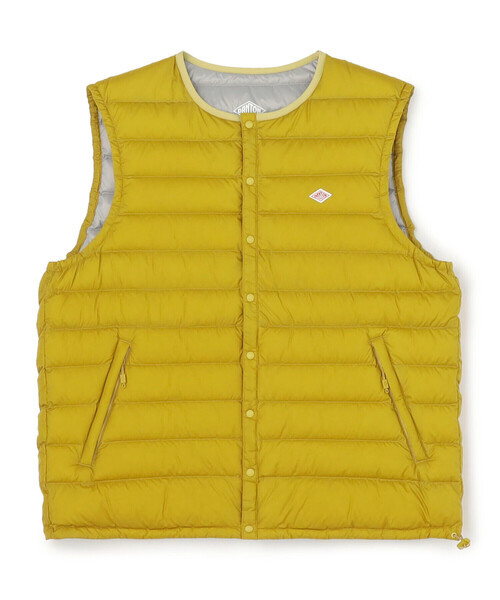ジャケット・アウター DANTON MEN'S CREWNECK INNER DOWN VEST Inner Down Crewneck Vest — Black – La Garçonne