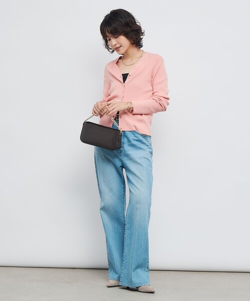 NOLLEY’S(ノーリーズ)の「《手洗い可能》リブ斜め柄Vネックカーディガン(カーディガン/ボレロ・レディース・シルバー/ピンク/ネイビー/キャメル/グリーン・38/36)」の19枚目の写真