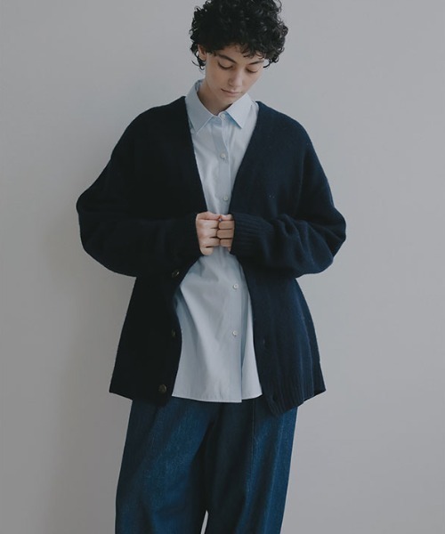 ミドルゲージVネックニットカーディガン（カーディガン/ボレロ