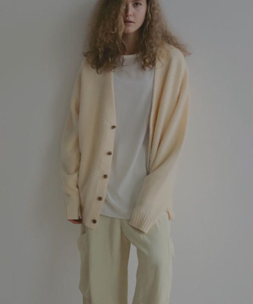 ミドルゲージVネックニットカーディガン（カーディガン/ボレロ