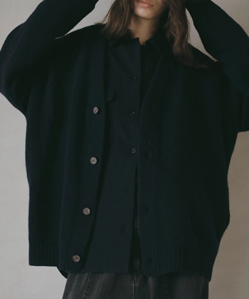 ミドルゲージVネックニットカーディガン（カーディガン/ボレロ