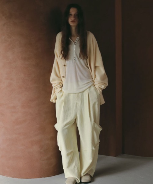 ミドルゲージVネックニットカーディガン（カーディガン/ボレロ