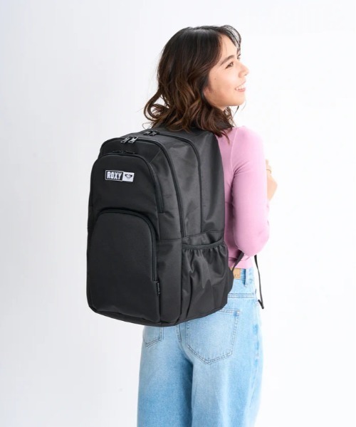 ROXY（ロキシー）の「ROXY/ロキシー バックパック GO OUT PLUS [A4対応]マルチポケット・ミラー付き RBG254302（バックパック/リュック・レディース・ブラック×レッド/ブラック・FREE）」の4枚目の写真