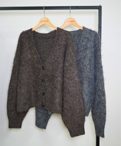 gossara（ゴサラ）の「イエティシャギーVネックCD（カーディガン/ボレロ・レディース・ブラウン/チャコール・FREE）」の14枚目の写真