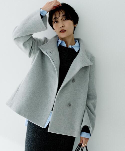 セール】【着回しが効く／オンオフアウター】ウールショートコート