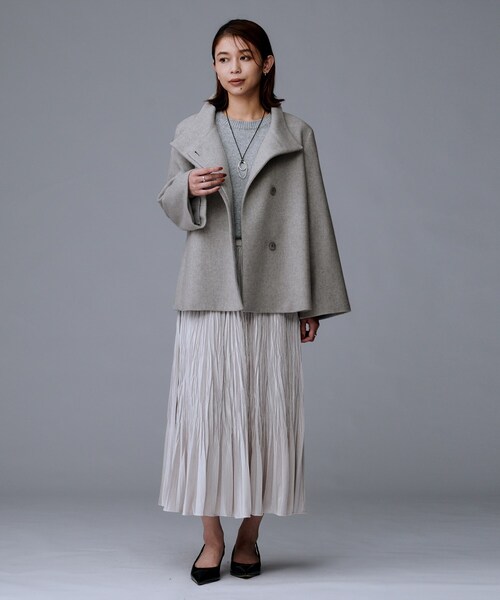 着回しが効く／オンオフアウター】ウールショートコート（その他