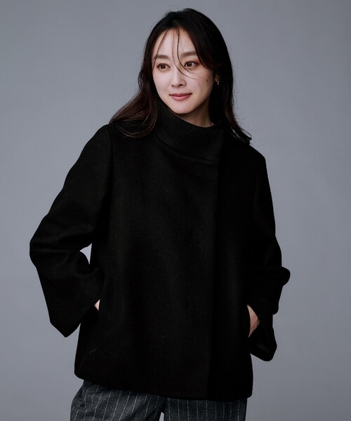 セール】【着回しが効く／オンオフアウター】ウールショートコート