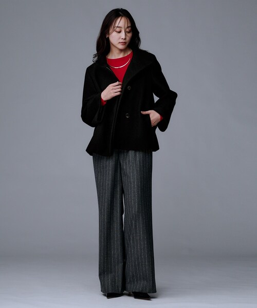 着回しが効く／オンオフアウター】ウールショートコート（その他