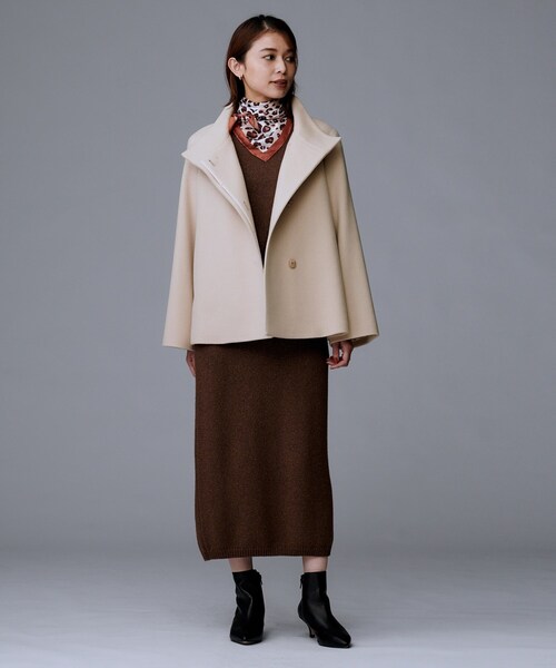 セール】【着回しが効く／オンオフアウター】ウールショートコート