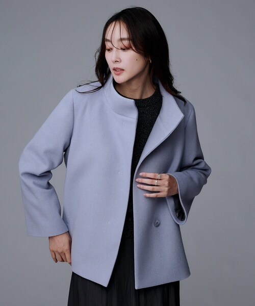 セール】【着回しが効く／オンオフアウター】ウールショートコート