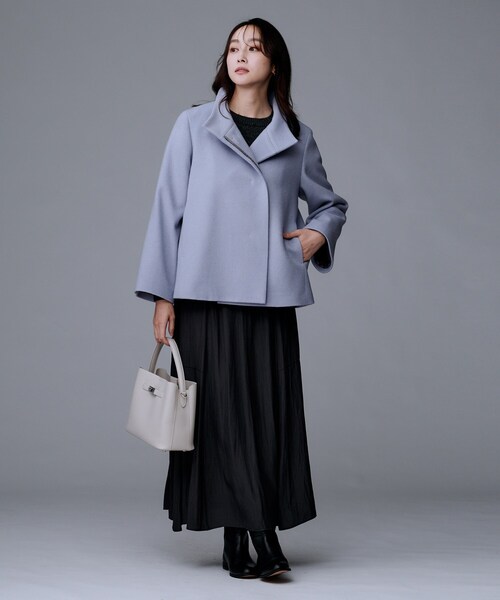 セール】【着回しが効く／オンオフアウター】ウールショートコート