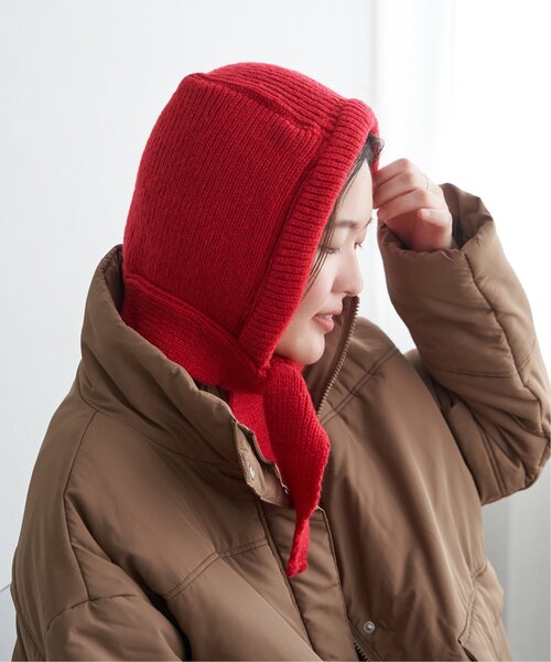 VENCEEXCHANGE（ヴァンスエクスチェンジ）の「ニットマフラーバラクラバ（ネックウォーマー/スヌード・レディース・ベージュ/ブラック/レッド/グレー・FREE）」の9枚目の写真