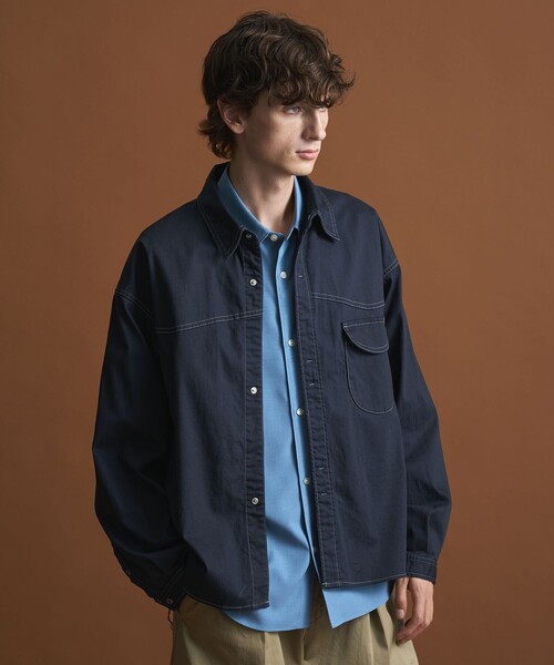 PUBLIC TOKYO（パブリックトウキョウ）の「【SHIOTA×PUBLIC TOKYO】 ウエスタンシャツ（シャツ/ブラウス・メンズ・ダークブラウン/ダークネイビー・1/2）」の2枚目の写真