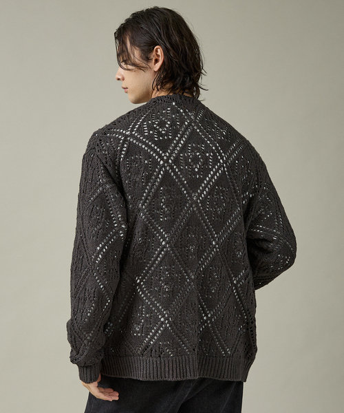PENDLETON(ペンドルトン)の「【PENDLETON/ペンドルトン】Lace Stitch Cardigan/カーディガン/ユニセックス【WEB限定】(カーディガン/ボレロ・メンズ・ブラウン/チャコールグレー・M/L)」の2枚目の写真
