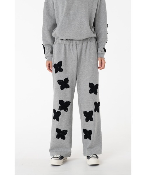 DISCOVERED（ディスカバード）の「BUTTERFLY CROCHET SWEAT PANTS（スウェットパンツ・メンズ・グレー/ブラック・SMALL/LARGE）」の7枚目の写真