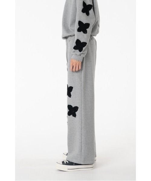 DISCOVERED（ディスカバード）の「BUTTERFLY CROCHET SWEAT PANTS（スウェットパンツ・メンズ・グレー/ブラック・SMALL/LARGE）」の8枚目の写真