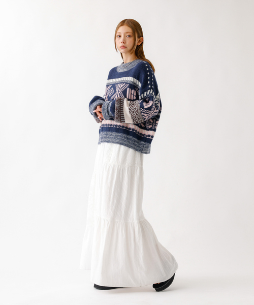 Rouge vif la cle（ルージュヴィフラクレ）の「【nap / ナップ】フェアアイルパターンニットプルオーバー（ニット/セーター・レディース・ネイビー・フリー）」の14枚目の写真