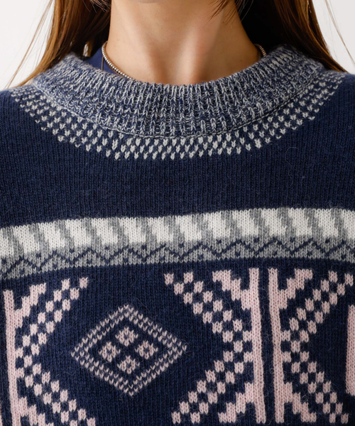 Rouge vif la cle（ルージュヴィフラクレ）の「【nap / ナップ】フェアアイルパターンニットプルオーバー（ニット/セーター・レディース・ネイビー・フリー）」の9枚目の写真
