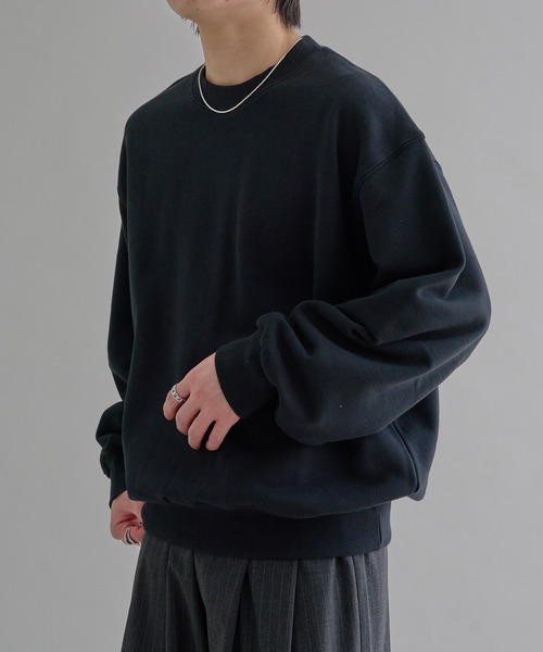 epnok（エプノック）の「ヘビーウェイトベーシックルーズスウェット（スウェット・メンズ・杢グレー/ブラック・SMALL/MEDIUM/LARGE）」の3枚目の写真