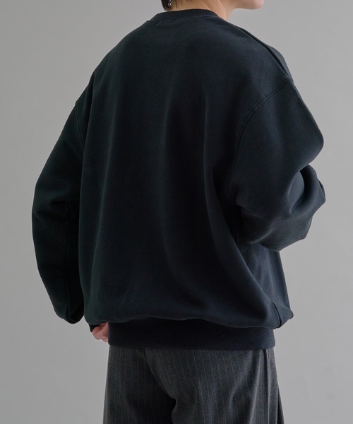 epnok（エプノック）の「ヘビーウェイトベーシックルーズスウェット（スウェット・メンズ・杢グレー/ブラック・SMALL/MEDIUM/LARGE）」の4枚目の写真