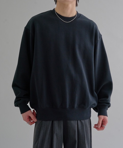 epnok（エプノック）の「ヘビーウェイトベーシックルーズスウェット（スウェット・メンズ・杢グレー/ブラック・SMALL/MEDIUM/LARGE）」の6枚目の写真