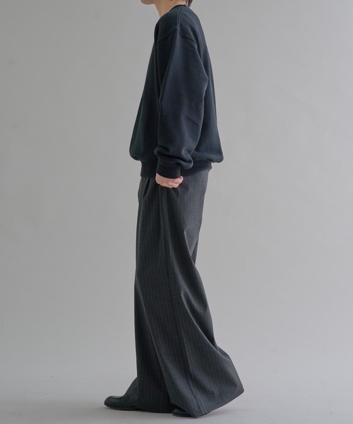 epnok（エプノック）の「ヘビーウェイトベーシックルーズスウェット（スウェット・メンズ・杢グレー/ブラック・SMALL/MEDIUM/LARGE）」の9枚目の写真