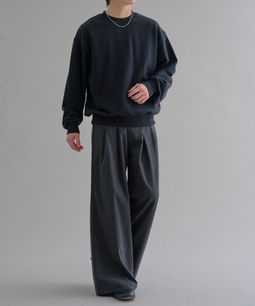 epnok（エプノック）の「ヘビーウェイトベーシックルーズスウェット（スウェット・メンズ・杢グレー/ブラック・SMALL/MEDIUM/LARGE）」の11枚目の写真