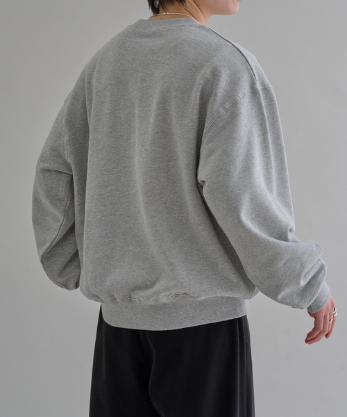 epnok（エプノック）の「ヘビーウェイトベーシックルーズスウェット（スウェット・メンズ・杢グレー/ブラック・SMALL/MEDIUM/LARGE）」の16枚目の写真