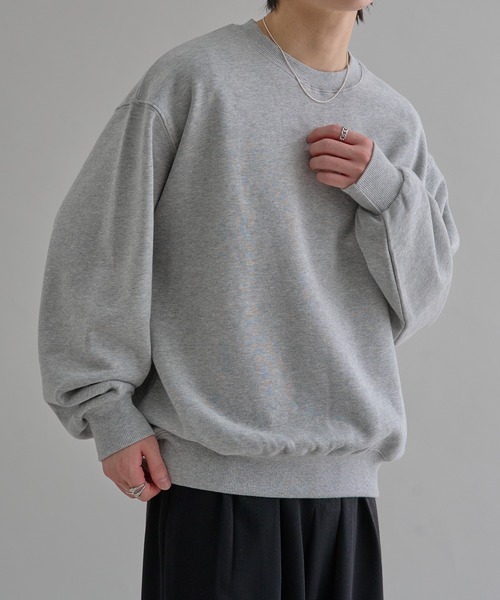 epnok（エプノック）の「ヘビーウェイトベーシックルーズスウェット（スウェット・メンズ・杢グレー/ブラック・SMALL/MEDIUM/LARGE）」の15枚目の写真