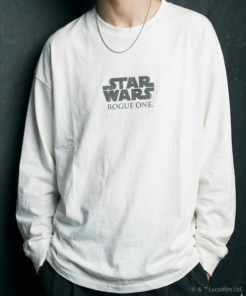 STAR WARS(スターウォーズ)の「スター・ウォーズ ローグワン ロングTシャツ ダースベイダー Rogue One: A Star Wars Story ロンT(Tシャツ/カットソー・メンズ・オフホワイト/ブラック・M/L)」の13枚目の写真