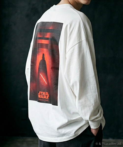 STAR WARS(スターウォーズ)の「スター・ウォーズ ローグワン ロングTシャツ ダースベイダー Rogue One: A Star Wars Story ロンT(Tシャツ/カットソー・メンズ・オフホワイト/ブラック・M/L)」の11枚目の写真