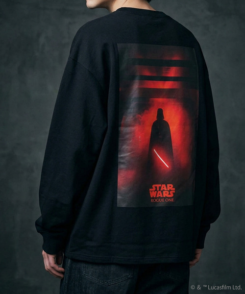 STAR WARS(スターウォーズ)の「スター・ウォーズ ローグワン ロングTシャツ ダースベイダー Rogue One: A Star Wars Story ロンT(Tシャツ/カットソー・メンズ・オフホワイト/ブラック・M/L)」の9枚目の写真