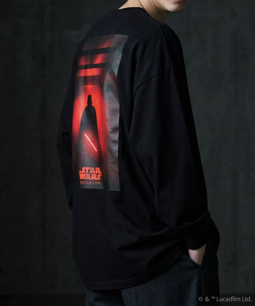STAR WARS(スターウォーズ)の「スター・ウォーズ ローグワン ロングTシャツ ダースベイダー Rogue One: A Star Wars Story ロンT(Tシャツ/カットソー・メンズ・オフホワイト/ブラック・M/L)」の8枚目の写真