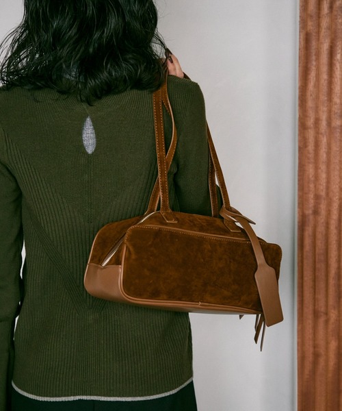 セール】Soft suede shoulder bag / ソフトスエードショルダーバック