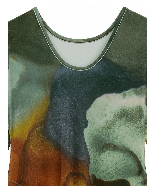 Ameri（アメリ）の「2WAY RUST INK ART VELOUR DRESS（ワンピース