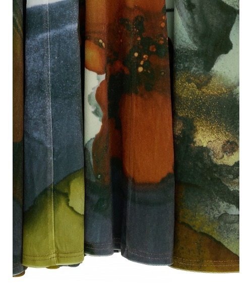 Ameri（アメリ）の「2WAY RUST INK ART VELOUR DRESS（ワンピース