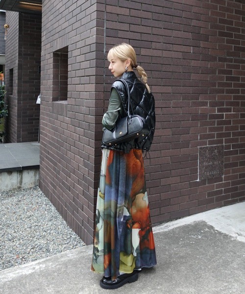 2WAY RUST INK ART VELOUR DRESS（ワンピース）｜Ameri（アメリ）の