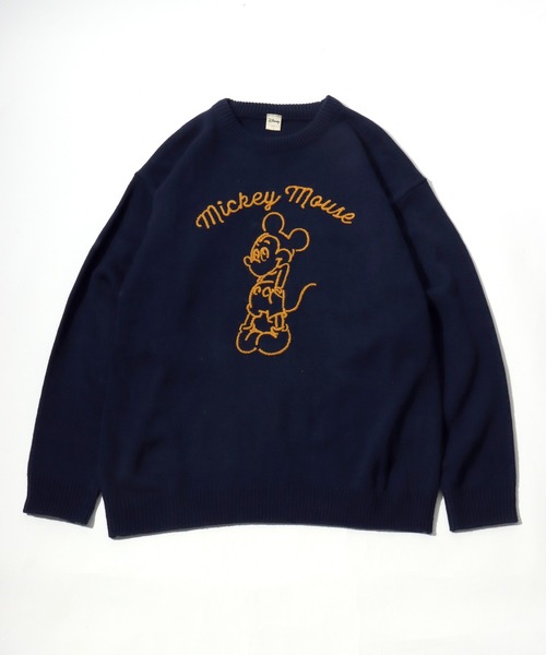 セール】Disney（ディズニー）キャラクタージャガードニットセーター