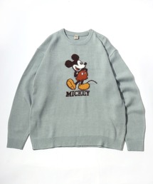 ミッキー風キャラクター ニットセーター Disney/ディズニー】Mickey Mouse/ミッキーマウス/ジャガードニット