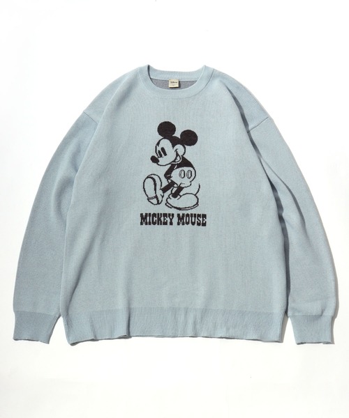 ミッキーマウス Disney ニット セーター 4L グレー ビックサイズ MICKEY MOUSE（ミッキーマウス） ニット セーター 「DISNEY/ディズニー