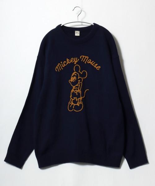 セール】Disney（ディズニー）キャラクタージャガードニットセーター