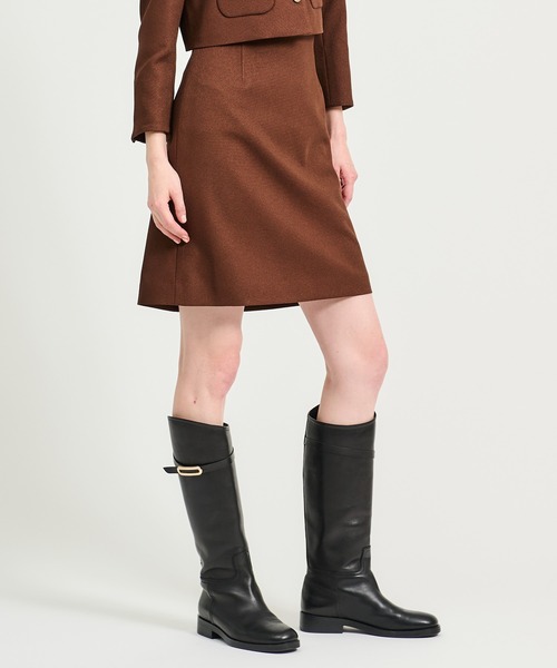 ESTNATION（エストネーション）の「ESTNATION / Aラインミニスカート（スカート・レディース・ブラック/ブラウン・36/38）」の7枚目の写真