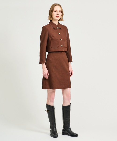 ESTNATION（エストネーション）の「ESTNATION / Aラインミニスカート（スカート・レディース・ブラック/ブラウン・36/38）」の9枚目の写真