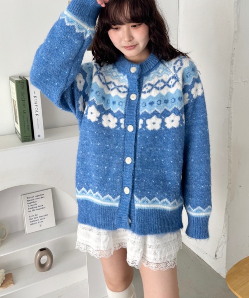 コロポロさん専用】HOLIDAY ノルディック ショール カーディガン