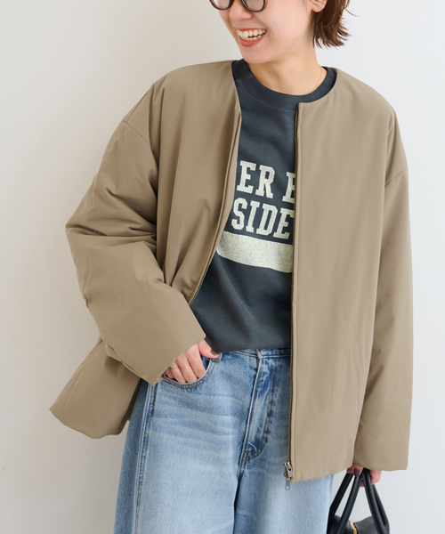 ジャーナルスタンダード レリューム（JOURNAL STANDARD relume）/パフィーノーカラーサイドジップブルゾン パフィーノーカラーサイドジップブルゾン（その他アウター）｜JOURNAL