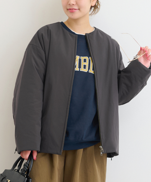 パフィーノーカラーサイドジップブルゾン（その他アウター）｜JOURNAL