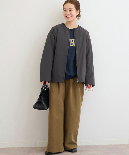 パフィーノーカラーサイドジップブルゾン（その他アウター）｜JOURNAL