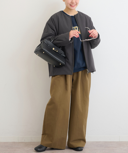 パフィーノーカラーサイドジップブルゾン（その他アウター）｜JOURNAL